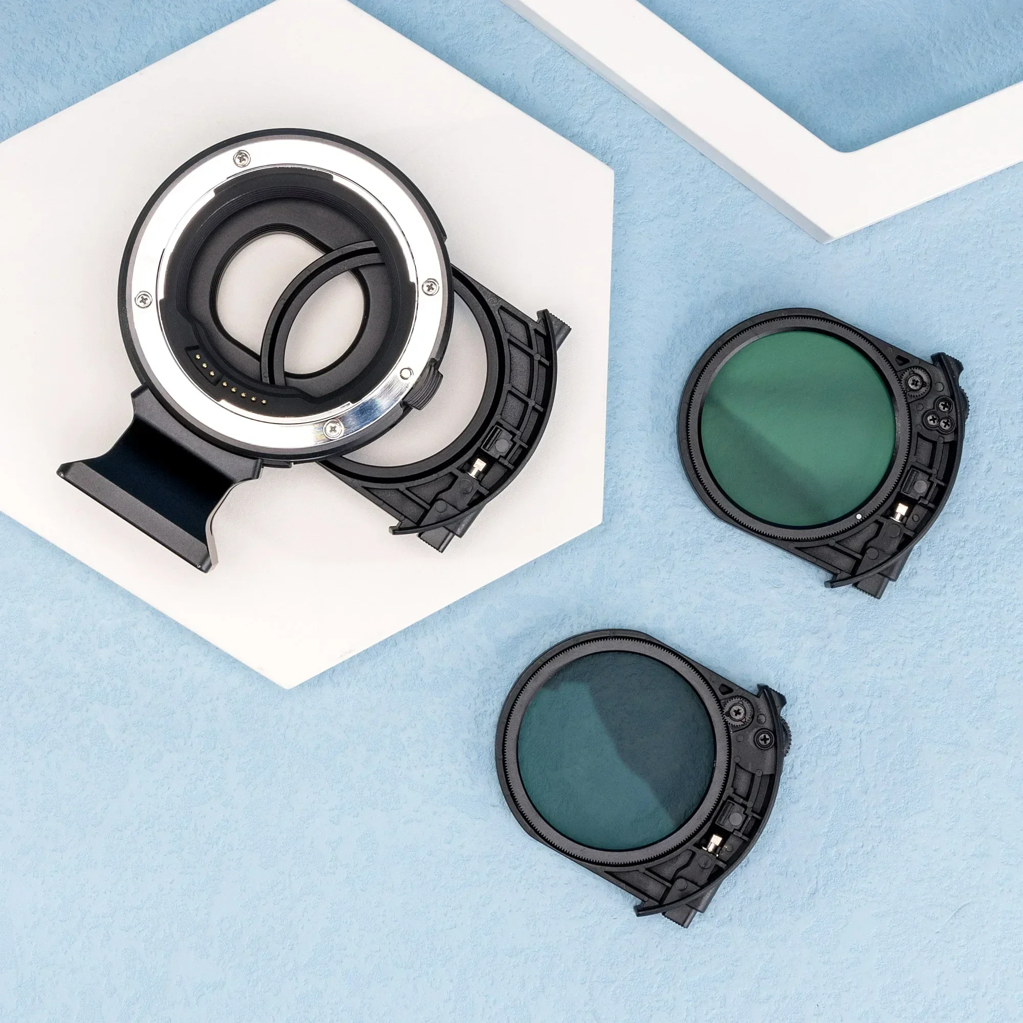 JJC EF-EOS M Lens Mount Adapter with Drop-In Filters for CAN. EF/EF-S mount lens to EOS-M Mount Camera Compatible with Canon M50