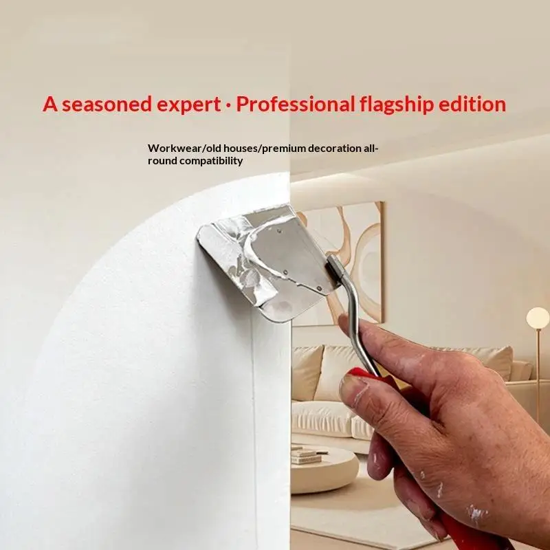 ~1 Piece Drywall Corner Tool, Soft Grip Handle - Stainless Steel Sheetrock External Corner Trowel & Internal Corner Trowel