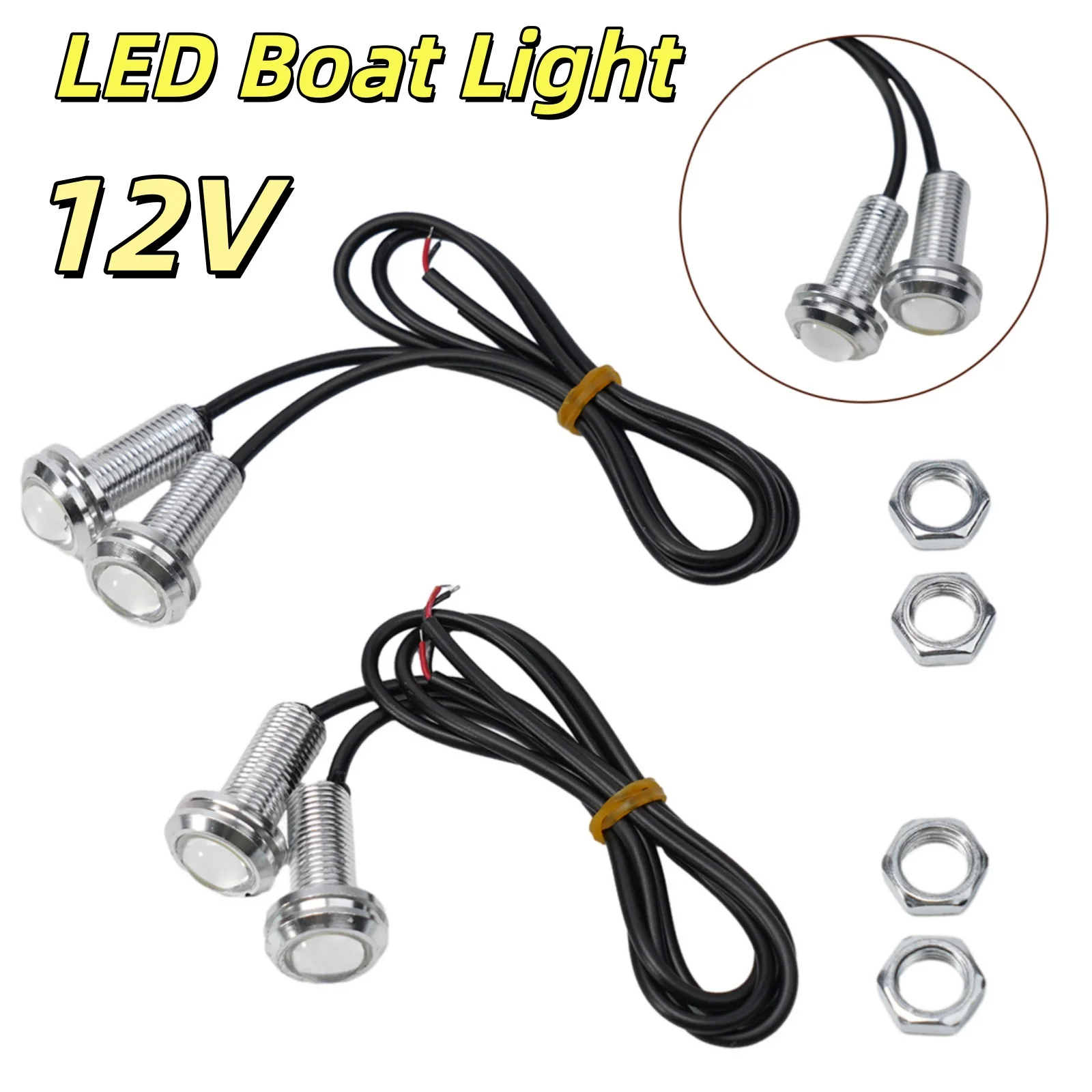 4Pcs Marine LED Transom Mount Stern Anchor Navigation Light Waterproof Boat Marine Lights Underwater Runner Side Marker Lights