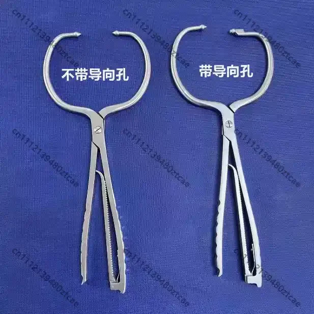 Medical Tibial Plateau Reduction Forceps Heavy Compression Ring Reducer With Guide Hole Stainless Steel Autoclavable