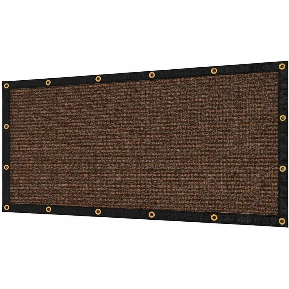 70T Privacy Mesh Shade Net, 160 GSM, 90% Blockage, Suitable for Patio and Outdoor Spaces, Includes Cable Ties, Brown