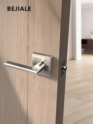 Indoor Bathroom Lock Household Square Hidden Button Bathroom Door Lock Zinc Alloy Room Channel Keyless Golden Door Handle