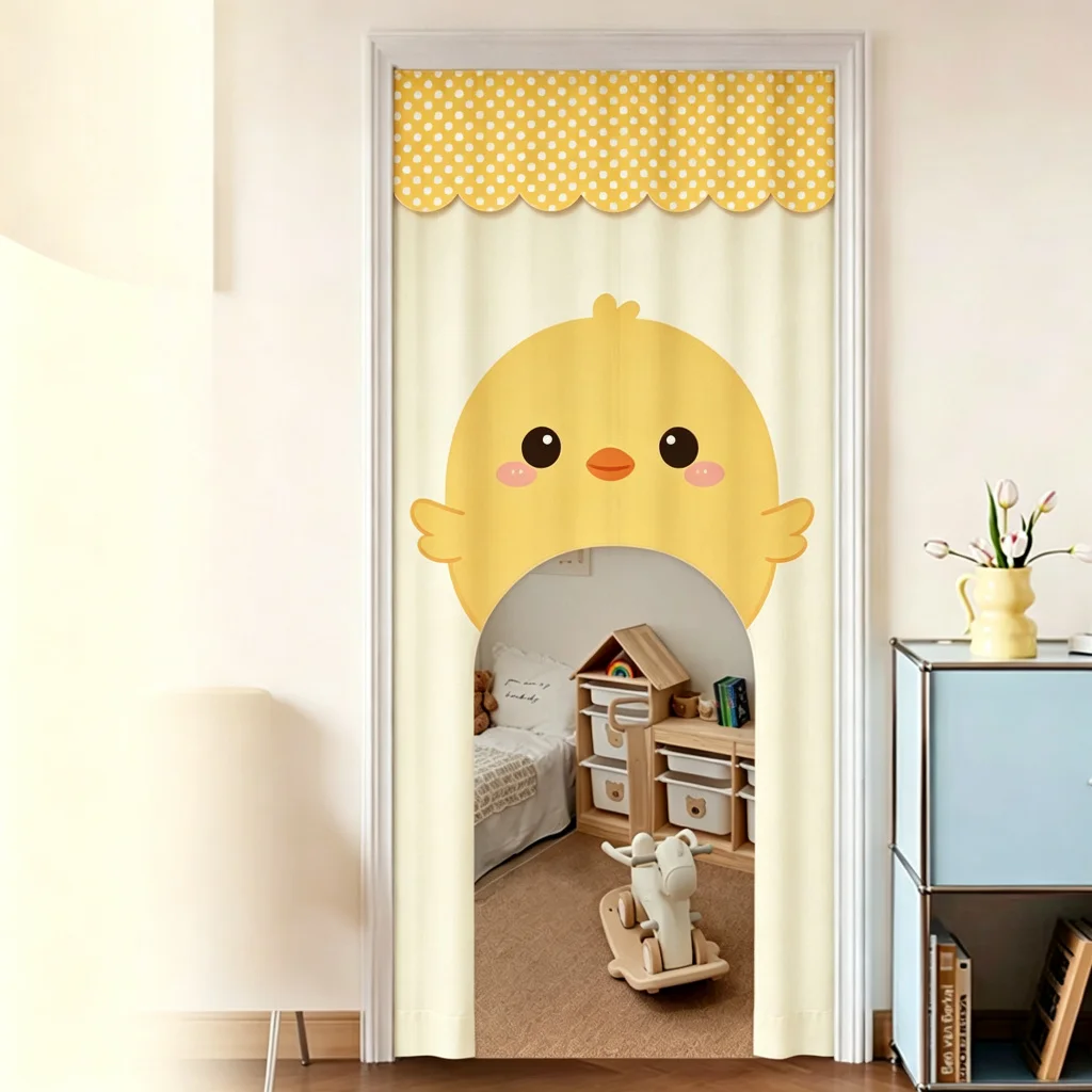 VIKAMA Space Rocket Arched Half Door Curtain Kids Room Cotton Linen Short Curtain Privacy Partition Home Decor Bedroom Nursery