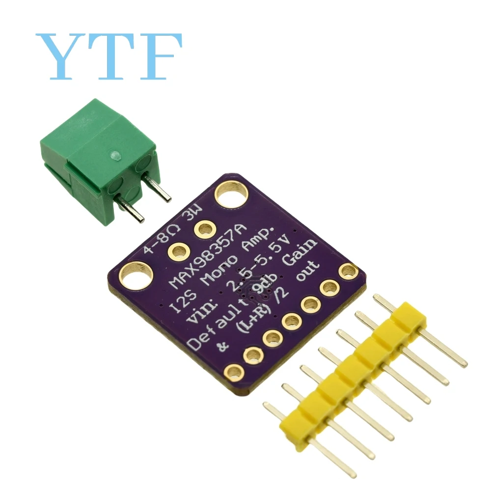 1-50pcs MAX98357A I2S Class D Audio Amplifier – 3W Digital Power Module for DIY Speakers & Smart Voice Systems