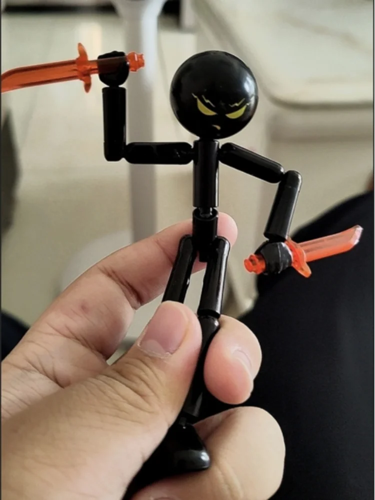 Multi-jointed Stick Figure Action Figure DIY Assemble Cool Trendy Collectible Desk Decor Puppet Ornaments For Kids & Adults