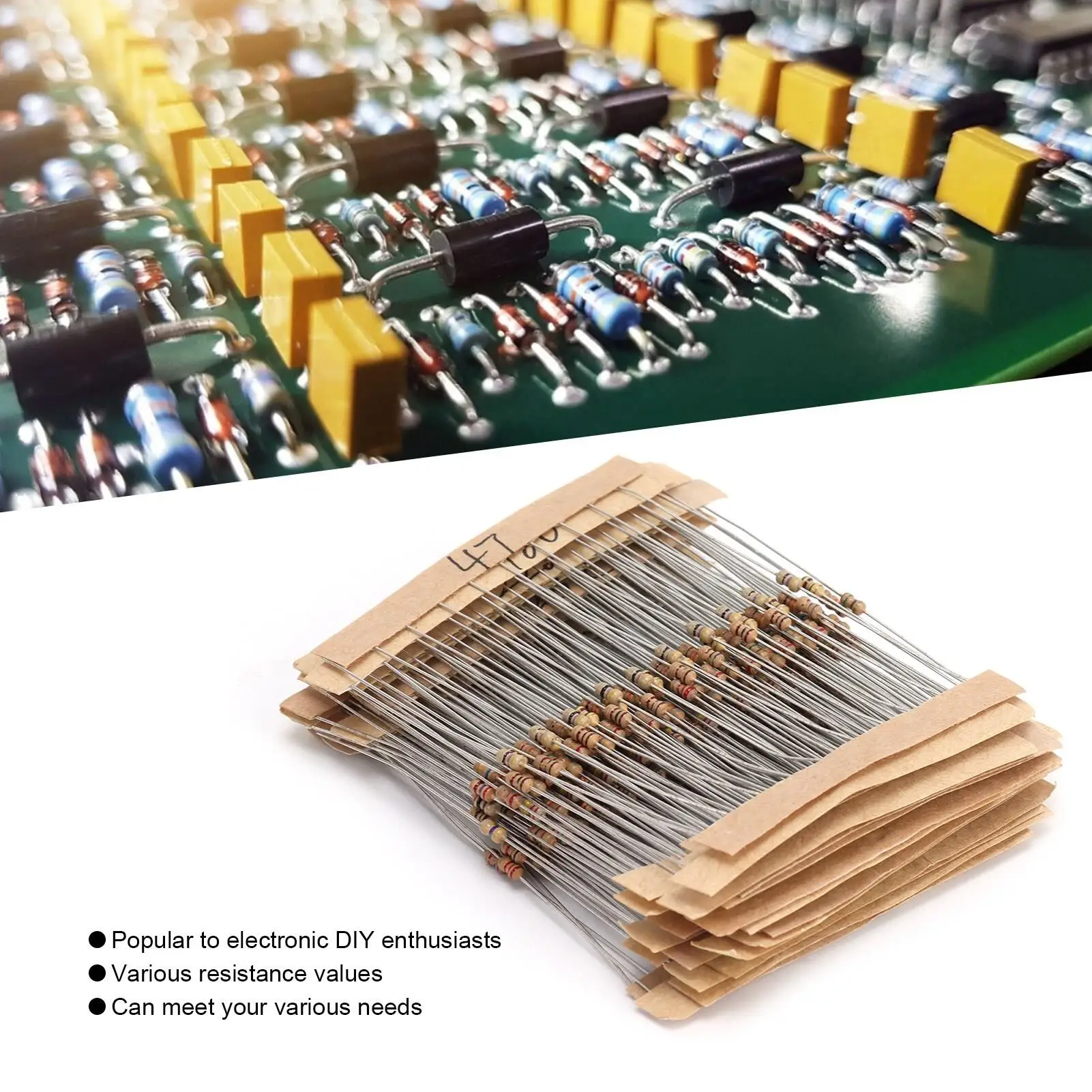 High Accuracy Durable Graphite Resistor Kit 10Ω-1MΩ for diy Projects