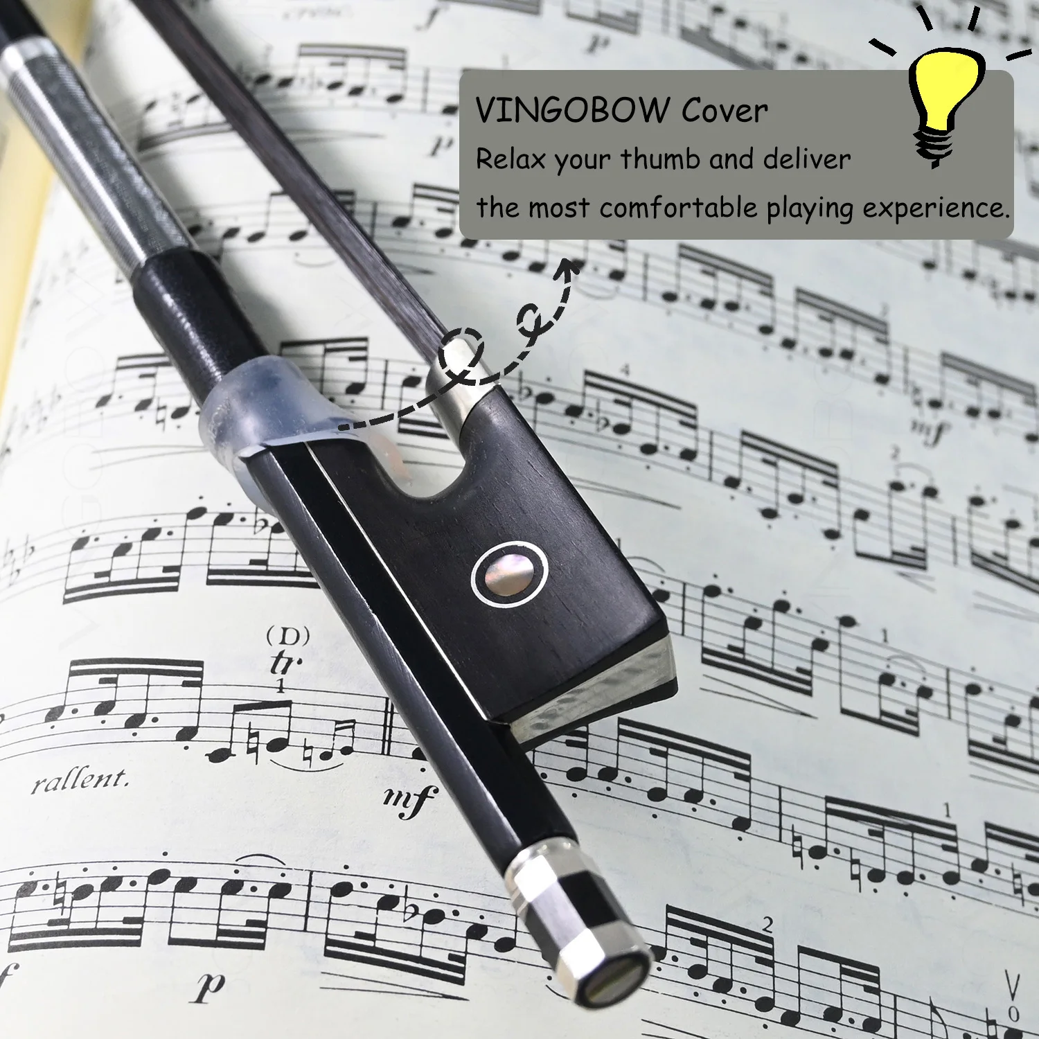 VingoBow 5 Sizes Carbon Fiber Violin Bow 4/4 3/4 1/2 1/4 1/8 Size