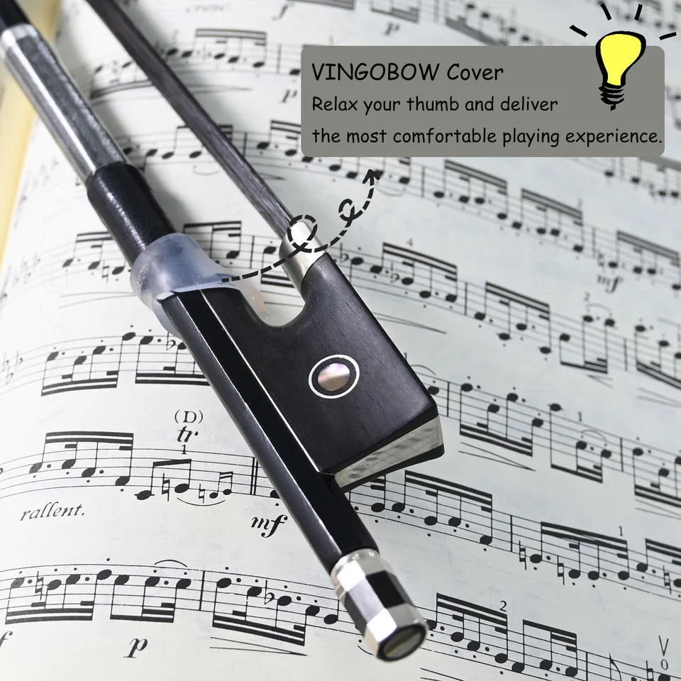 VingoBow 5 Sizes Carbon Fiber Violin Bow 4/4 3/4 1/2 1/4 1/8 Size