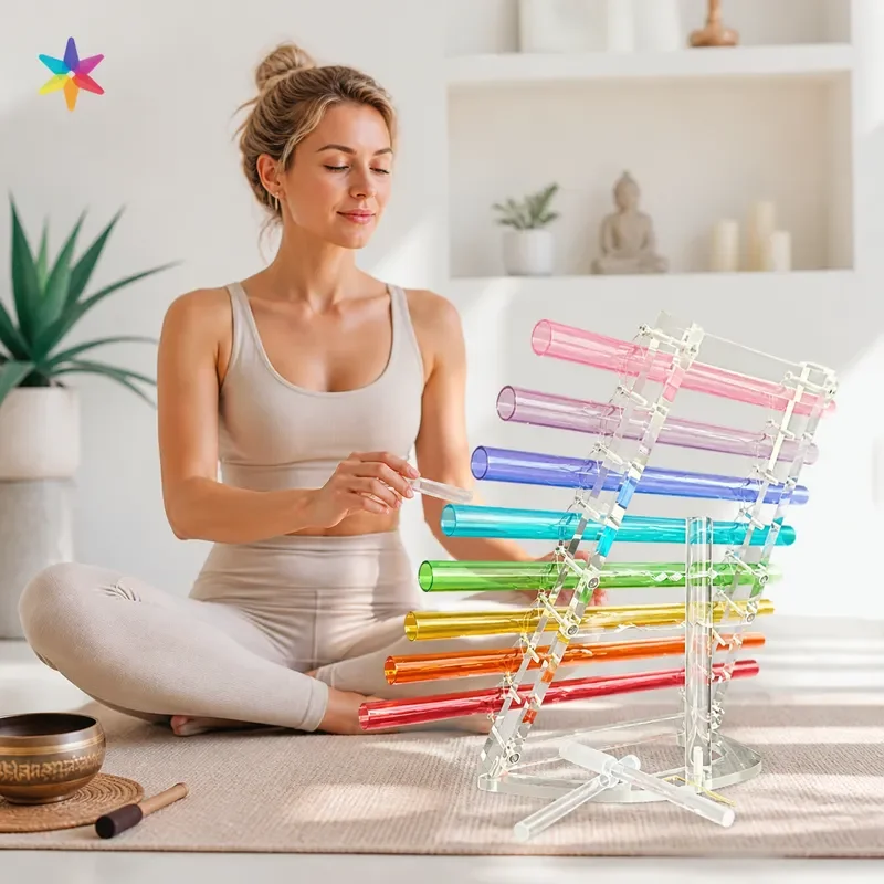 STAR LIN KUP Rainbow Crystal Quartz Harp 432Hz Sound Healing Instrument for Yoga Meditation Chakra Balance with Gift Box
