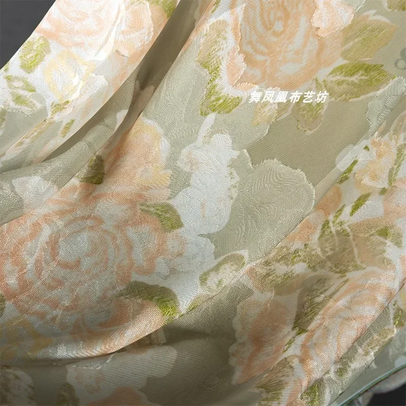 Jacquard Printed Fabric China Chic Embroidery Fashion Clothing Apparel Sewing Fabric Wholesale Cloth By Meter Diy Material