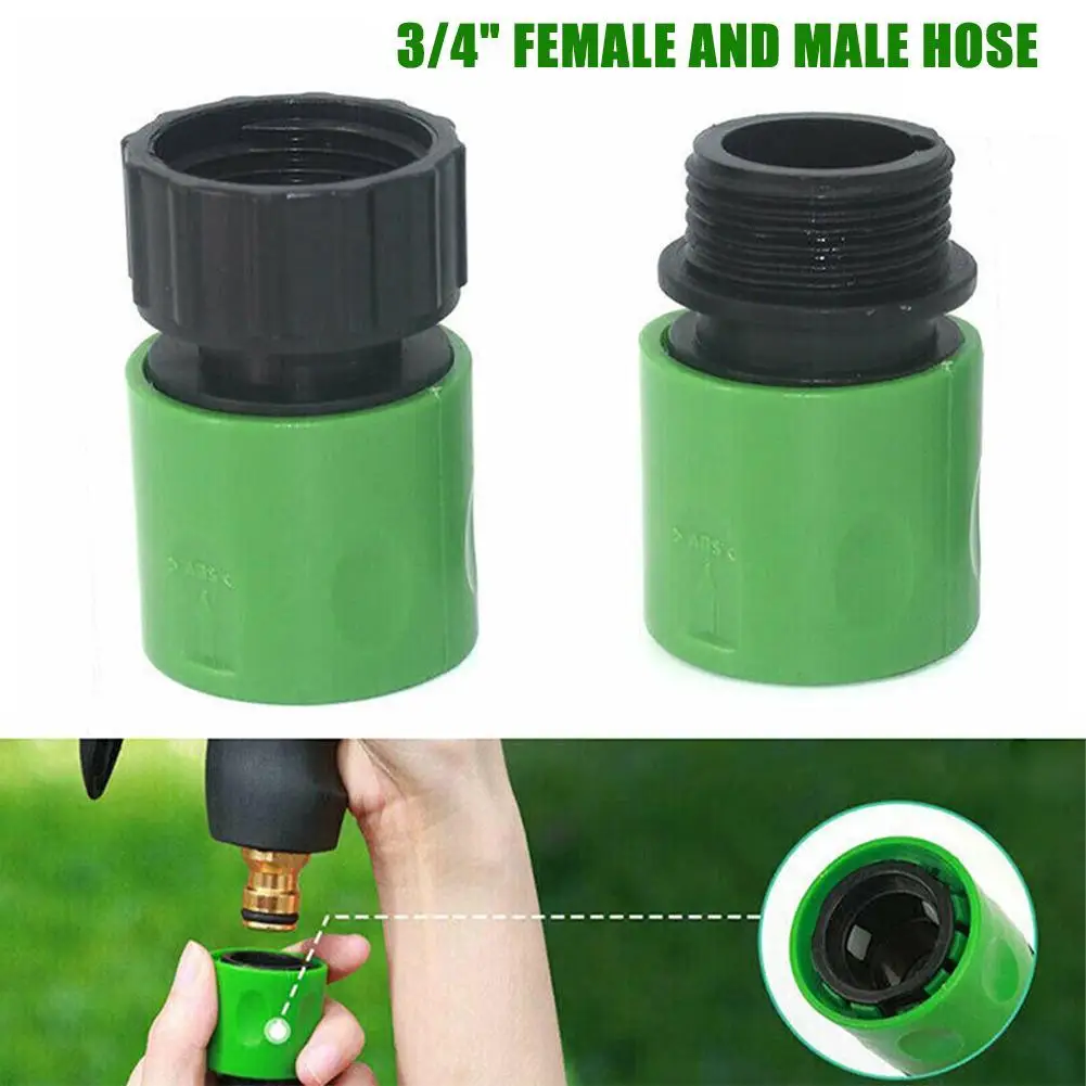 

Garden Watering Hose ABS Quick Connector 3/4" End Double Male Hose Coupling Joint Adapter Extender Garden Supplies