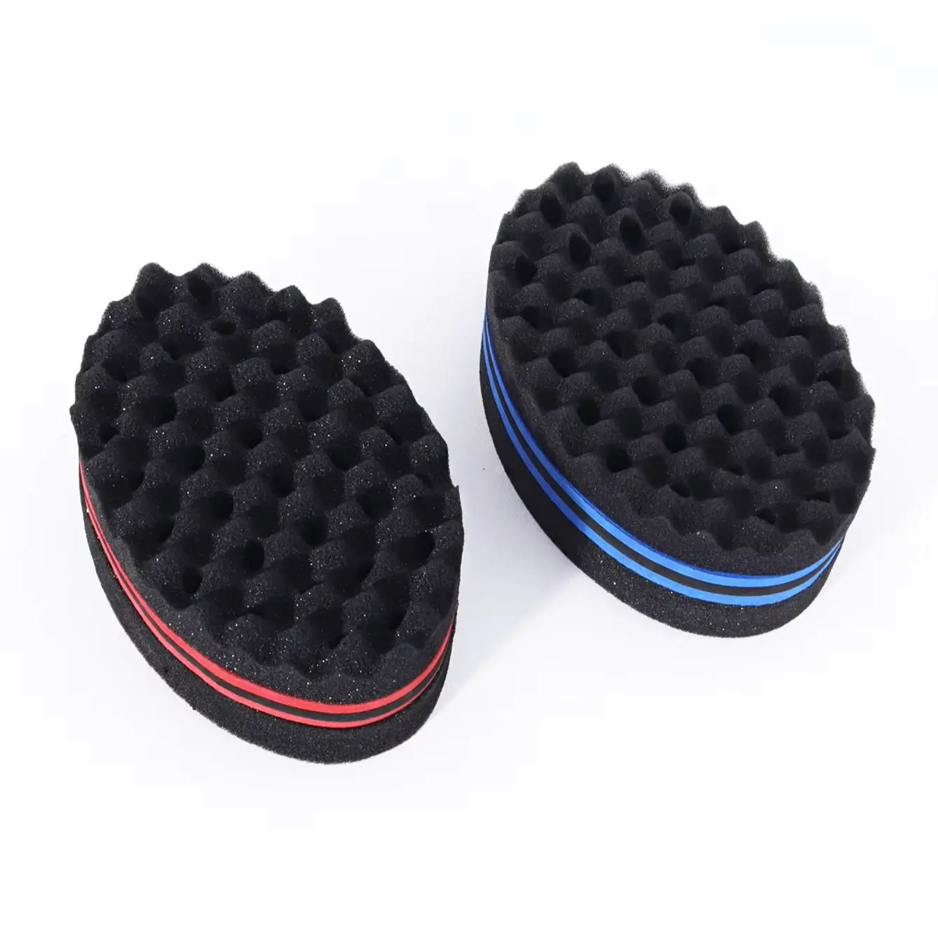 قطعتان من إسفنجة العناية بالتجعيد الأفريقية، مناسبة لتصفيف الشعر الطبيعي والمجعد الأفريقي الخاص بشعر مستعار حقيقي #1