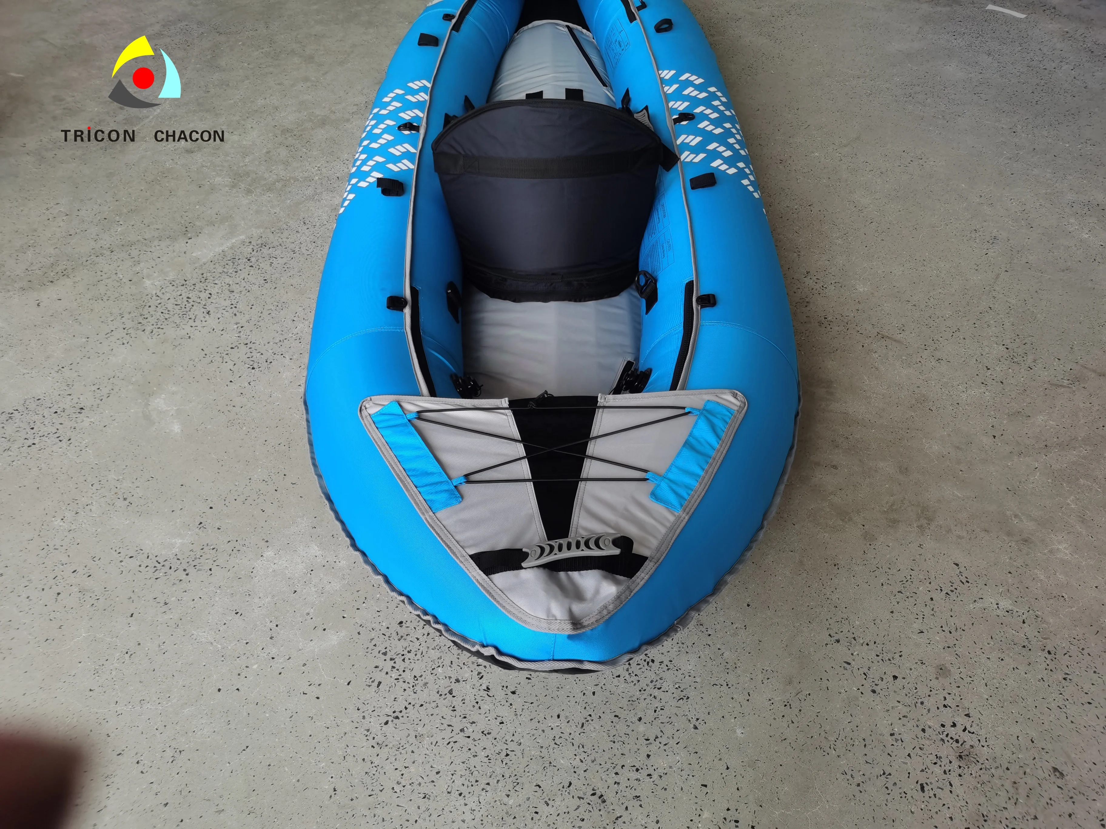 

2-Person Blue Inflatable PVC Kayak, 3.1-4m Foldable Eco-Friendly Boat (1-Year Warranty) 2025