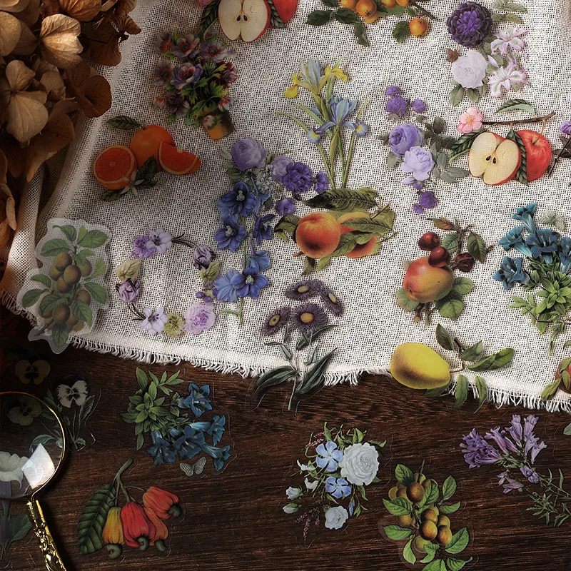 40 Pcs/pack Vintage Animals Plants Decorative Sticker Collage Scrapbooking Label Diary Album Journal Planner