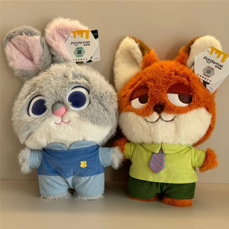 25cm Zootopia Nick Wilde Judy Flash Dawn Cute Plush Dolls Toy Children Couples Holiday Birthday Gifts Bedroom Sofa Decoration