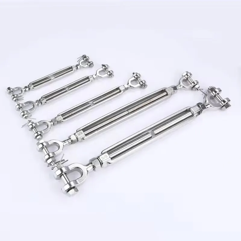 Sailboat Rigging Hardware 316 Stainless Steel Turnbuckles M5 M6 M8 Jaw Type 2PCS Set