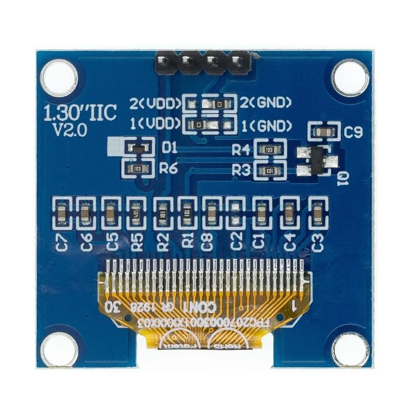 Modul Layar OLED 1.3 Inci Warna Putih/Biru Chip Penggerak CH1106 128X64 1.3 Inci OLED LCD LED IIC I2C Berkomunikasi untuk Arduino
