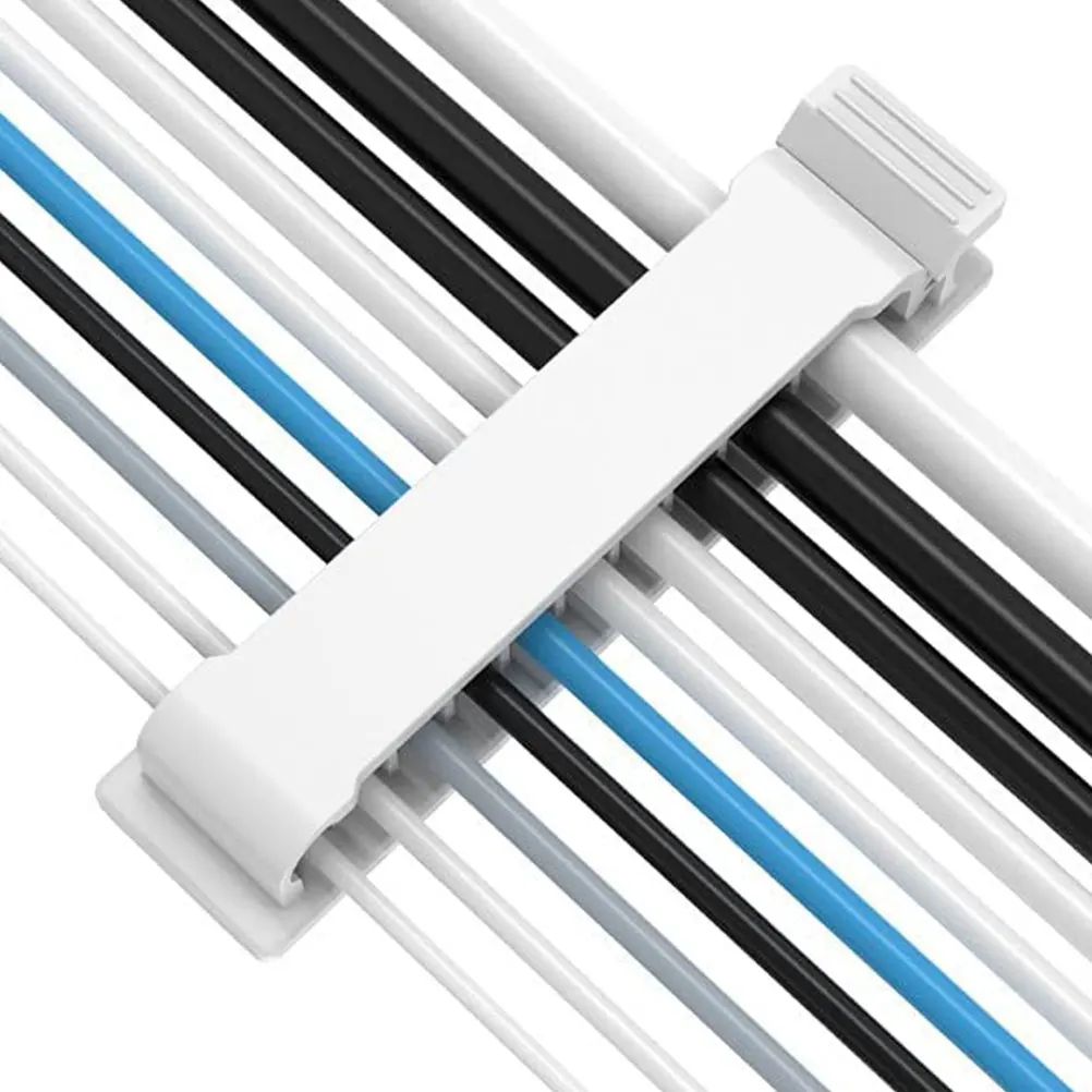 

3 Pcs Management Clips Wire Organizer Set Adhesive Desk Holder Cable Clip for USB Headphone Cables White