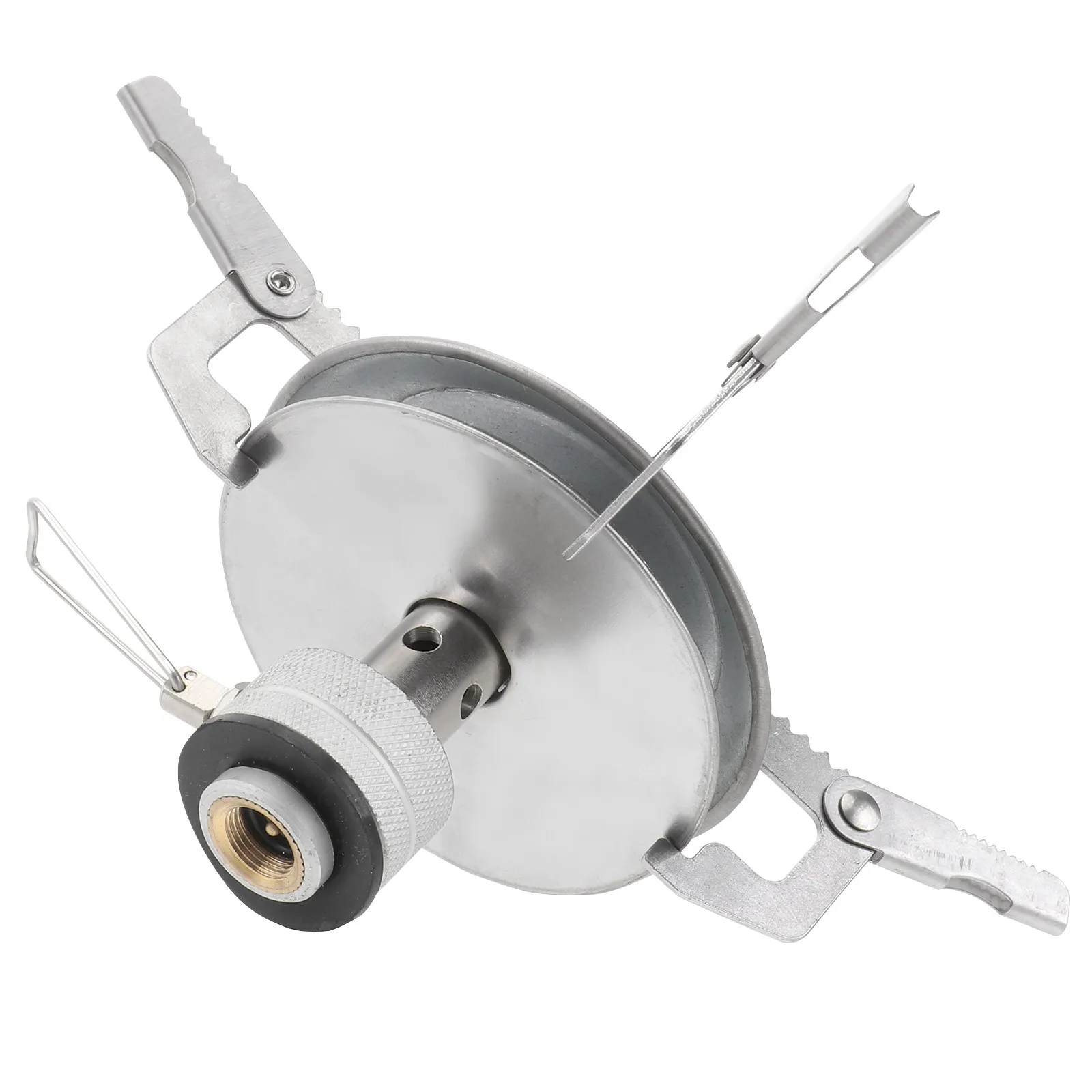 1Pcs Compact Camping Stove Portable Outdoor Gas Burner Strong Stainless Steel Structure for Hiking Touring Picnic Multipurpose