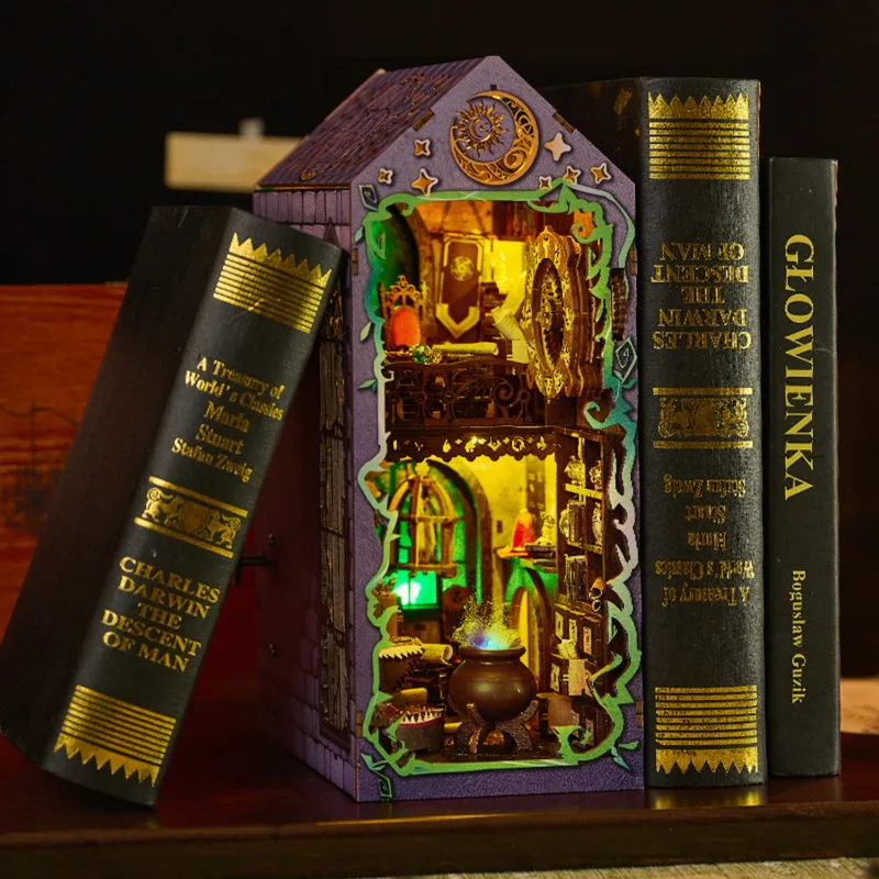

Новый дом секретного художника, волшебная подставка для книг, 3d трехмерная сборная подставка для книг, миниатюрная модель, архитектурная игрушка в подарок