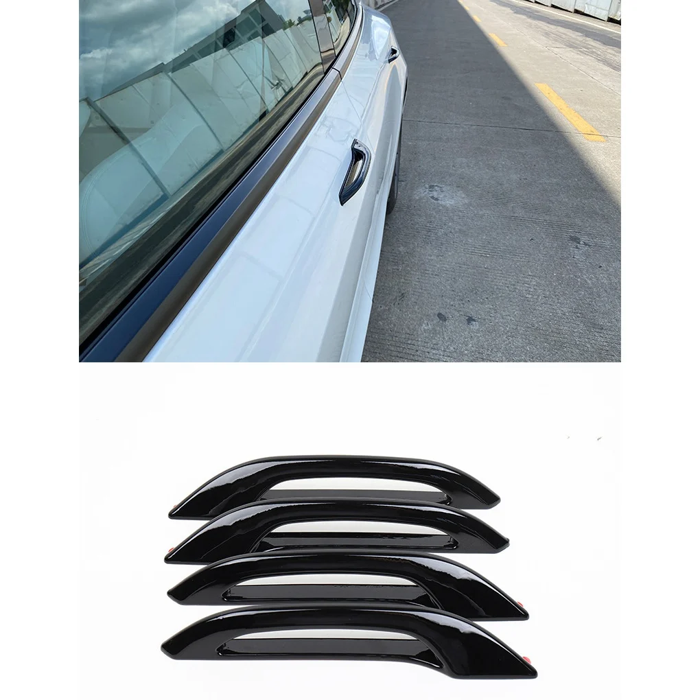 4Pcs Door Handle for Tesla Model 3 Y Car Door Handles Patch Decoration Cover Accessories Matt Black