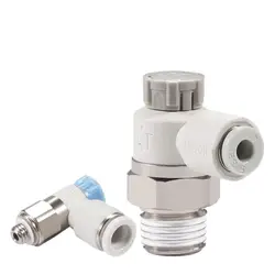 10pcs AS1201F/1211F-M3/M5-04/06A AS2201F/2211F-01/02-04/06/08/10SA Speed Controller Throttle Valve Pneumatic Fitting