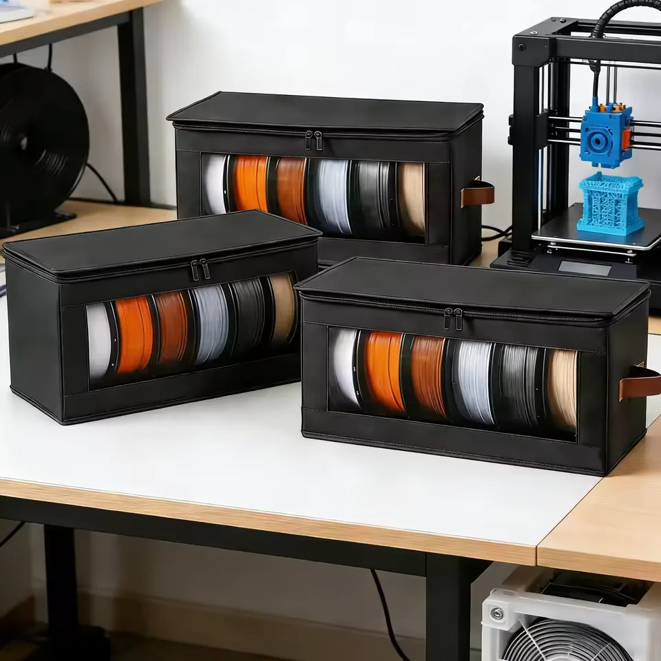 Filament Storage Box - 3D Printer Filament Storage Containers Bag, 3D Printing Accessories Holder Rack for Home, Office Workshop