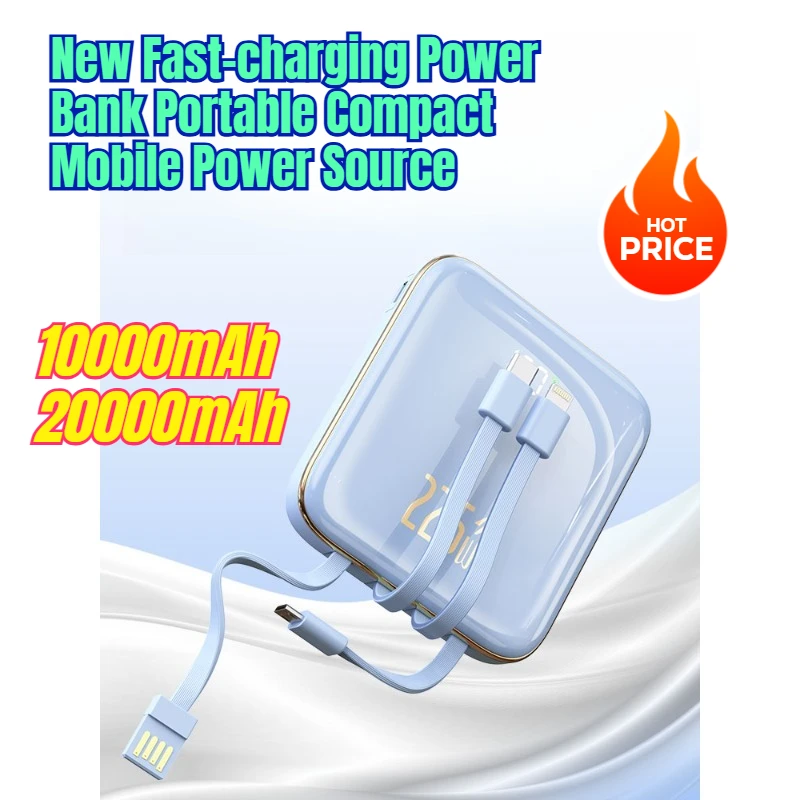 

20000mAh New Fast-charging Power Bank Portable Compact Mobile Power Source