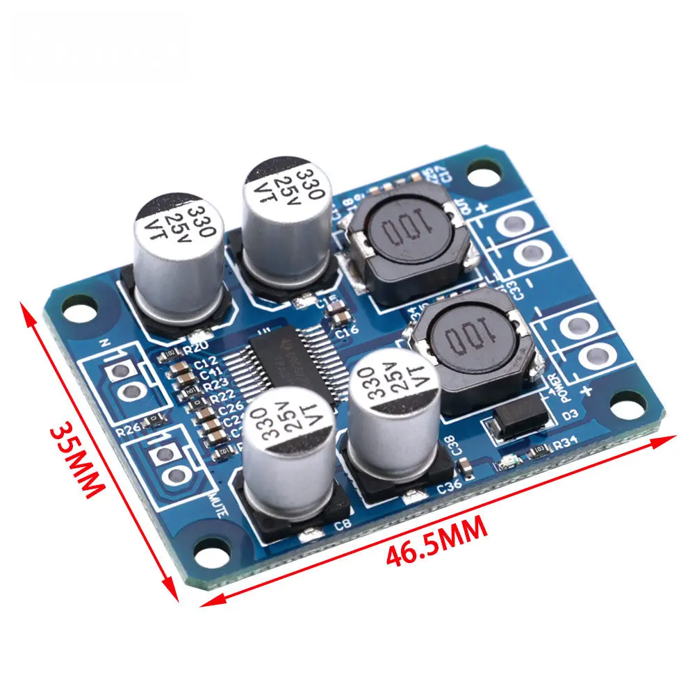 28Pin TPA3118 60W 12V 24V PBTL Mono Digital Audio Power Amplifier Board Power AMP Module Car High Out Low Power