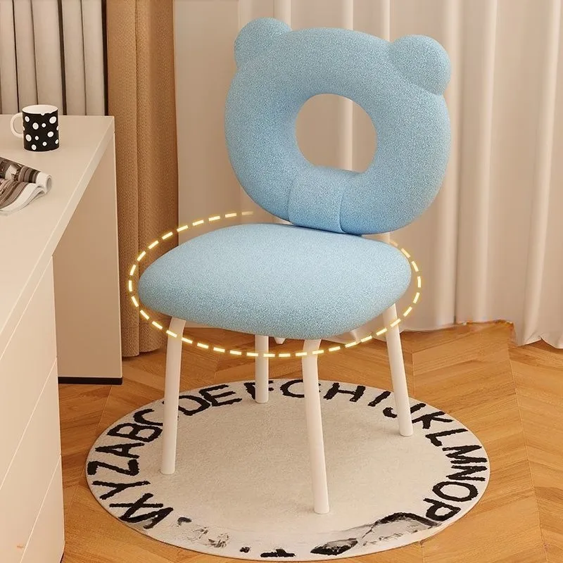 

%j for Вращающееся кресло из шерпа в форме медведя — 360° ° Вращающийся обеденный стул для отдыха, милый девичий стул для домашнего кабинета и спальни*