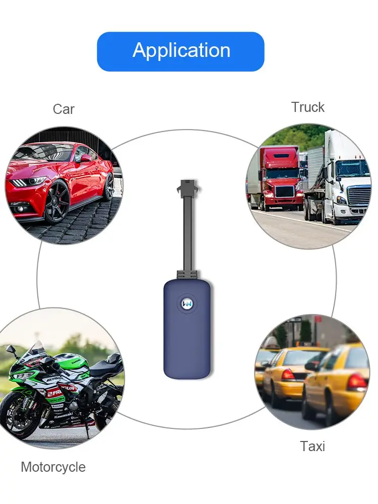 Motorcycle GPS Tracker 2G Real-time Tracking Vehicle Locator Car Truck for Fleet Management Auto Finance.Requires A Fee For Use