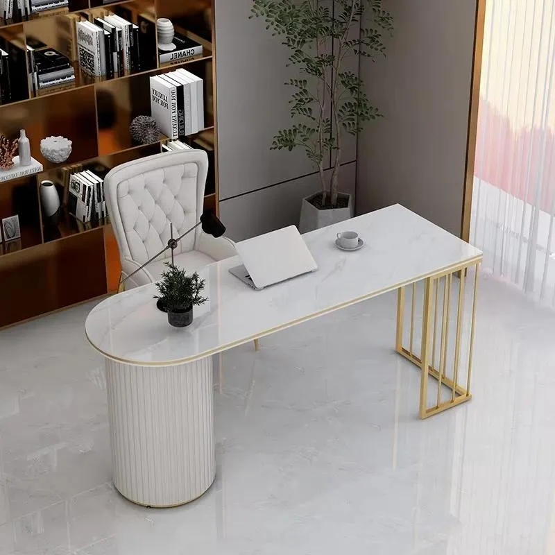Modern Luxury Rock Slab Reception Desk for Beauty Salon Medical Dental Clinic Office Negotiation Table