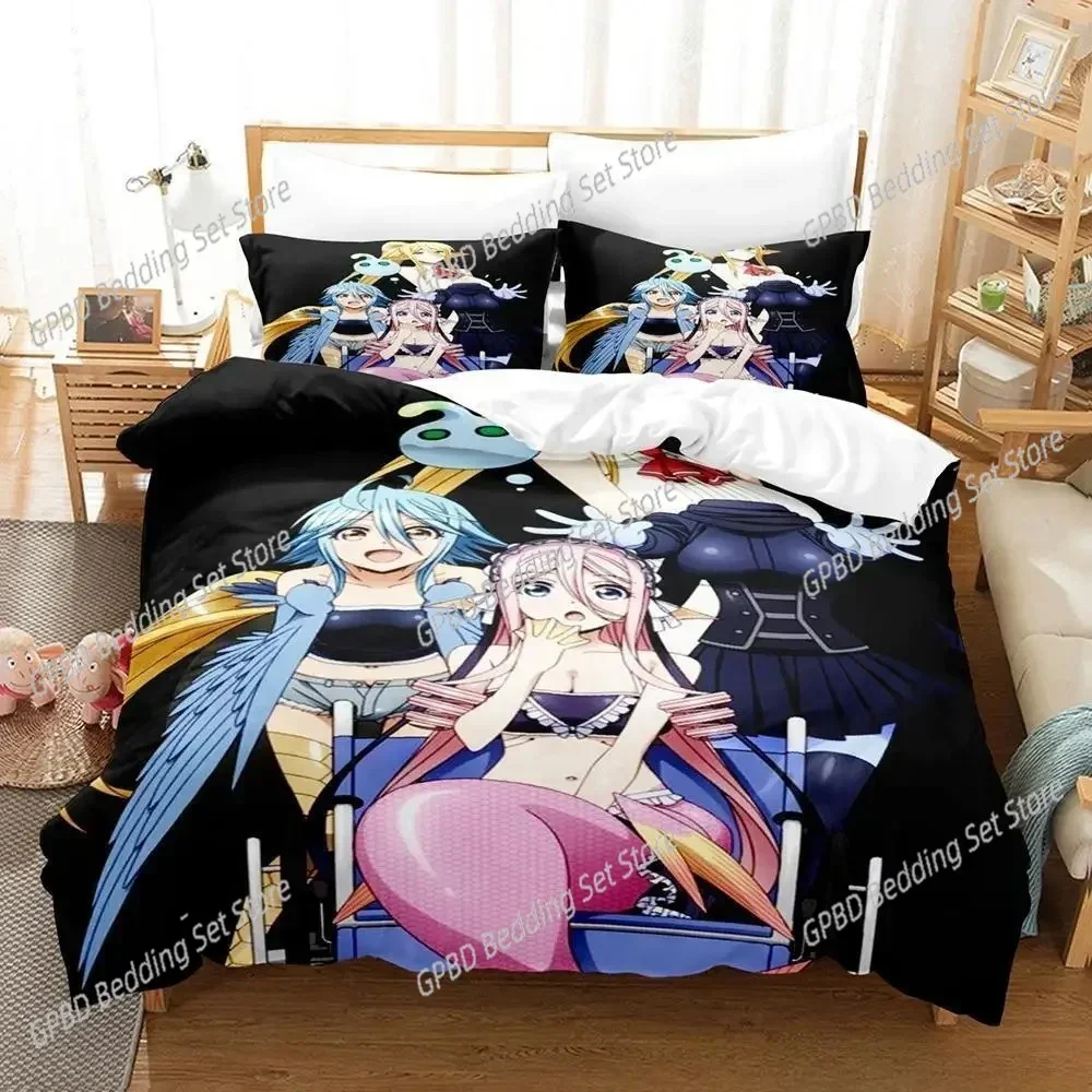 New Monster Musume Everyday Life With Monster 3D Bedding Set Duvet Cover Pillowcases Single Twin Full Queen King Size Home Decor