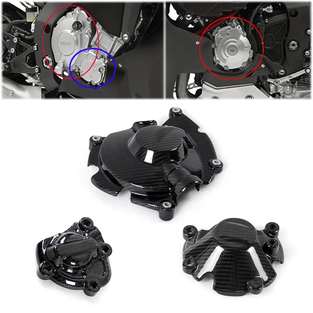Motorcycles Carbon Fiber Engine Cover Small Medium Big Protectors for R1 R1M YZF-R1 2015-2020