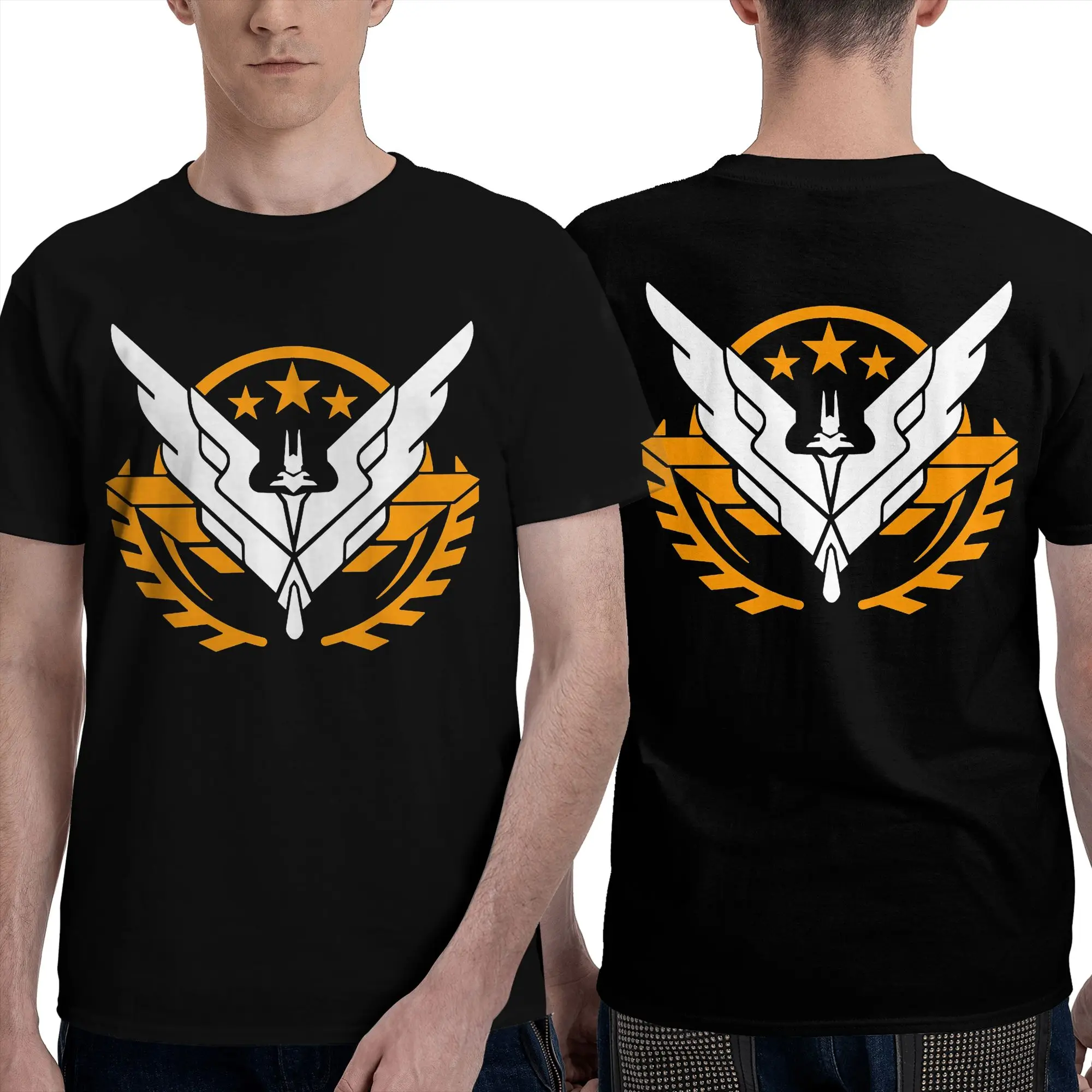 100% Cotton Elite Dangerous - Triple Elite  T-Shirt Men's Double Sided T Shirt Men Crew Neck Summer Shirts Tops Oversized