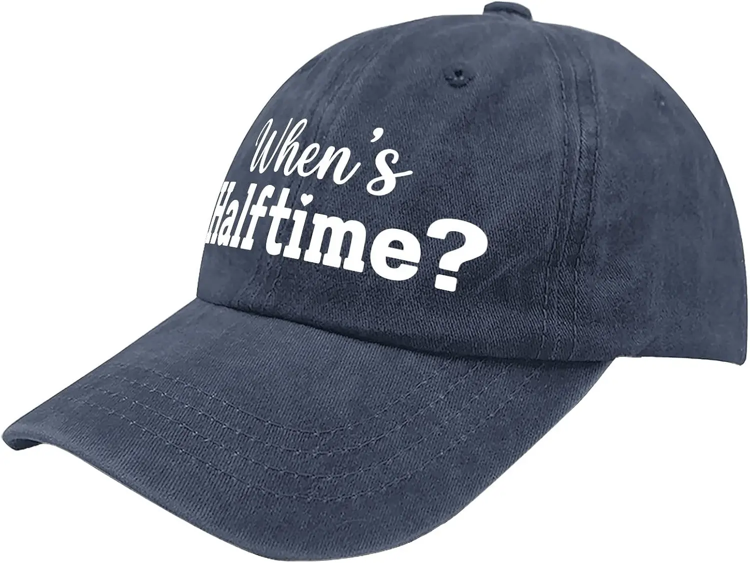 Customization When's Halftime For Women Stylish Washed Distressed Baseball Caps