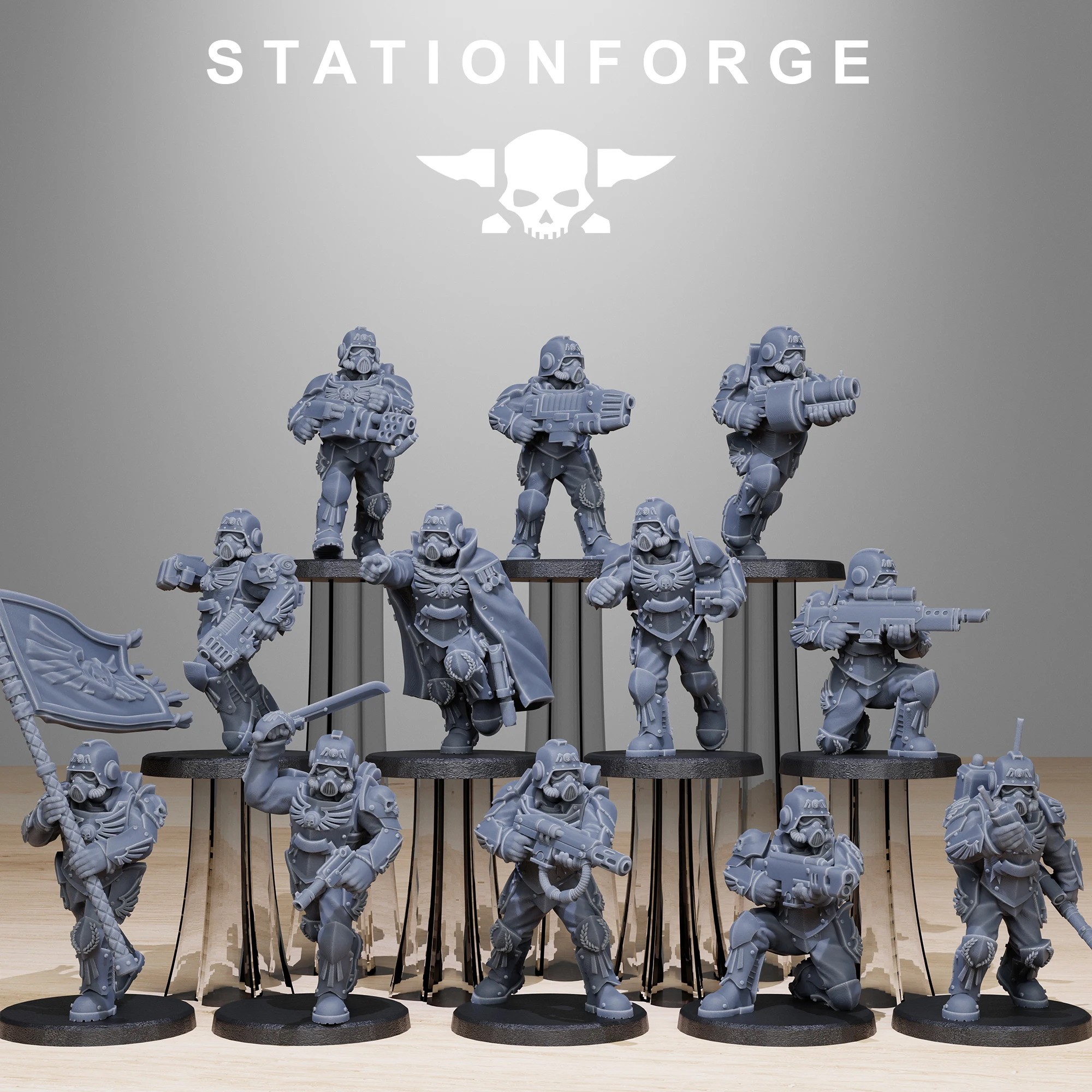 

Миниатюра GrimGuard Elites-Tough из высококачественной смолы с высокой детализацией - аксессуары для настольных военных игр - неокрашенная серая модель
