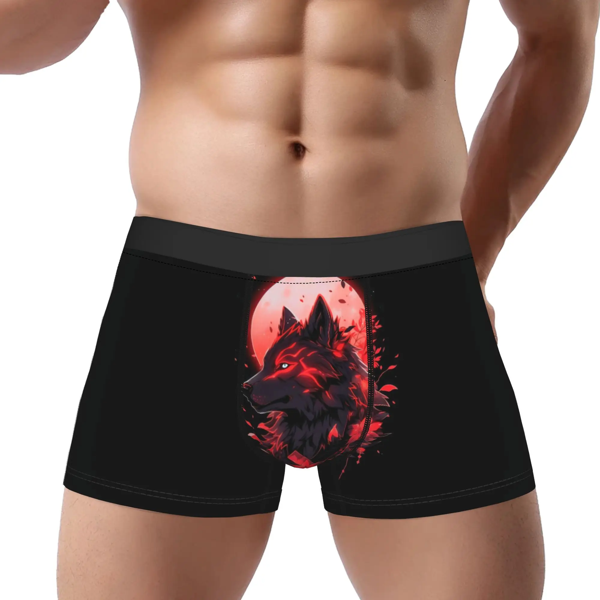 Wolf Print Boxer Briefs for Adults