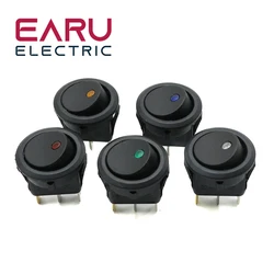 AUTO Angel Eye Dot Light 2.4 CM Car Auto Boat Round Rocker ON/OFF SPST Switch 12V Blue Red Green Yellow Toggle Rocker switch Au