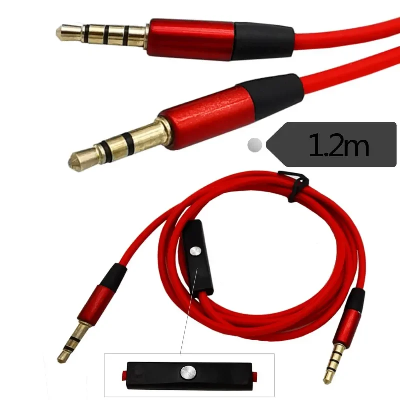 

3.5Mm Audio Cable with Microphone, Earphone Connection, Mobile Phone Car Audio Extension Cable, Male-to-male 4 Level/3 Level