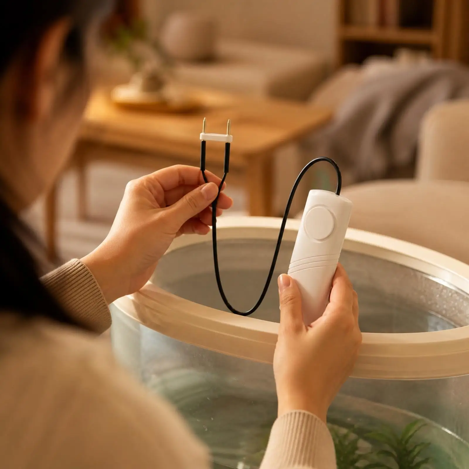 Water Level Alarm Leak Detector Copper Prong for Home Tank Bucket Overflow Monitor Device