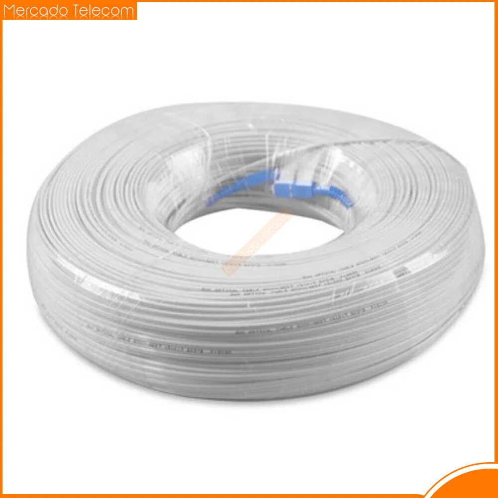 

100M 50M 30M 20M 10M SC UPC-SC UPC Indoor Drop Fiber Cable Fiber Optic Patch Cord White Fiber Optical Cable