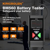 2025New KINGBOLEN BM560 BM580 6V 12V Car Motorcycle Battery Tester 100-2000CCA Battery System Analyzer Charging Cranking Tools