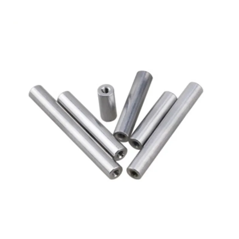 2pcs-10pcs/lot M2 M2.5 M3 M4 M5 M6 M8 M10*L Round aluminum standoff spacer Stud extend long coupling nut  L=6 TO 100mm