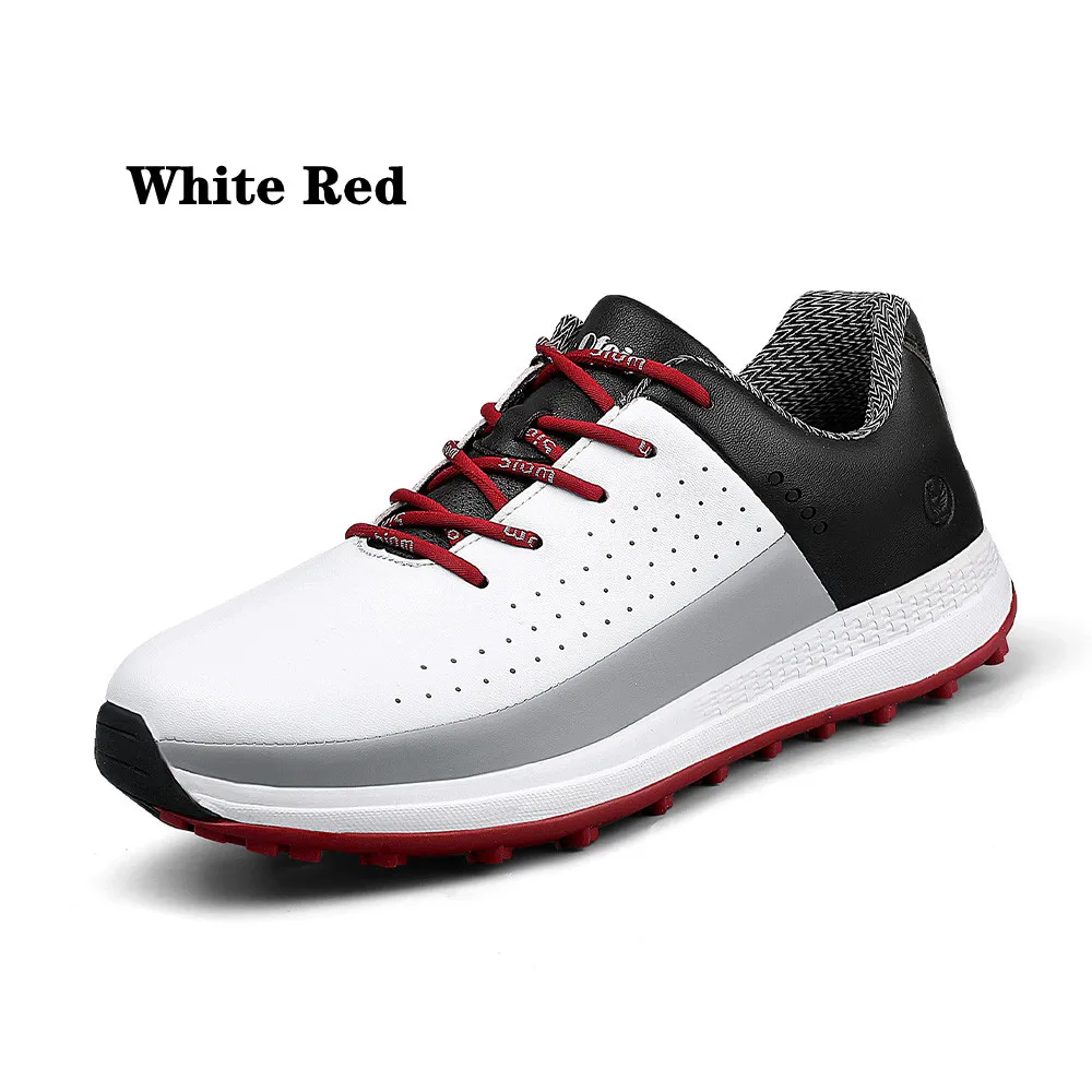 Neue Marke Leder männer Golf Schuhe Wasserdicht Nicht-slip Outdoor Freizeit Sport Golf Training Schuhe Spikeless Golf Schuhe für Männer