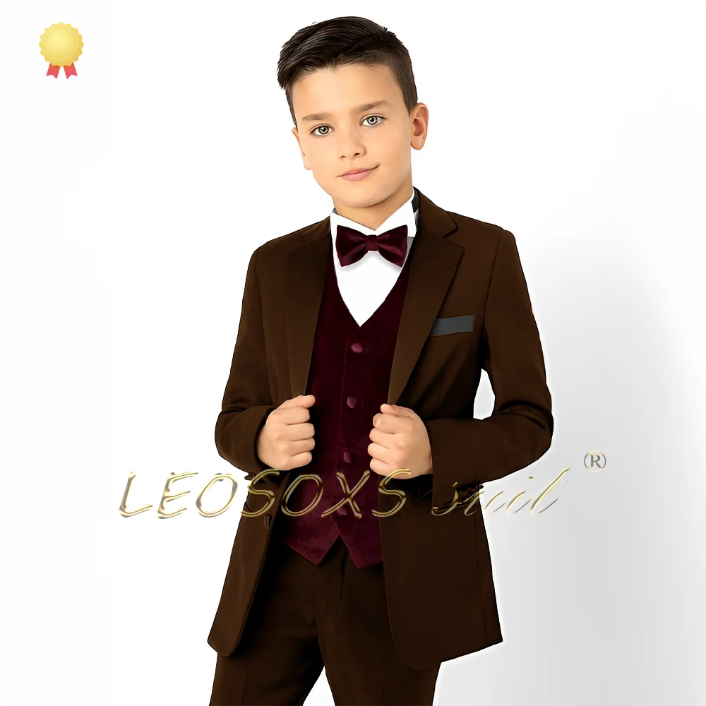 Ensemble 2 pièces pour garçons de 3 à 16 ans, robe de soirée imbibée pour mariages d'enfants, fêtes et occasions formelles