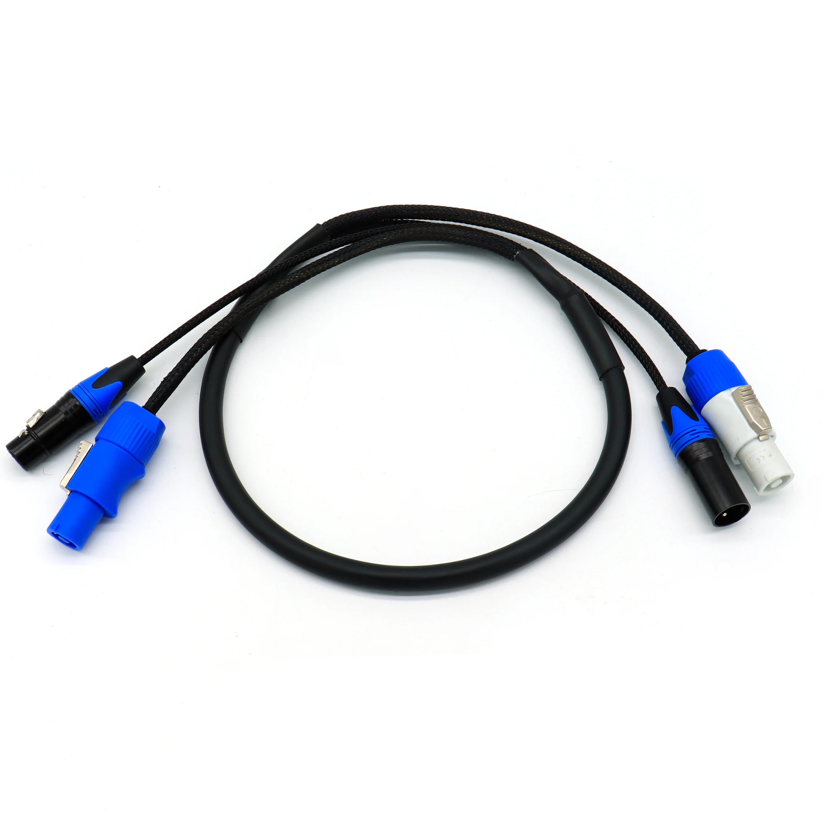 كابل كومبو مرن Powercon 1m 2m 3m 5m 1.5m XLR DMX512 كابل كومبي الطاقة 3x1.5mm2 لإضاءة المسرح برأس متحرك #1