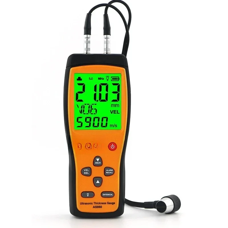 AS860 Glass Plastic Ceramic Metal Steel Plate Ultrasonic Thickness Gauge