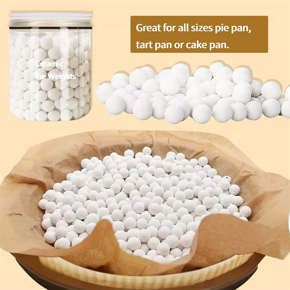 0.85mm Reusable Baking Beans Ceramic Pie Crust Weights for Cream Meringue Rhubarb Banoffee Blind Bake Pie Crust