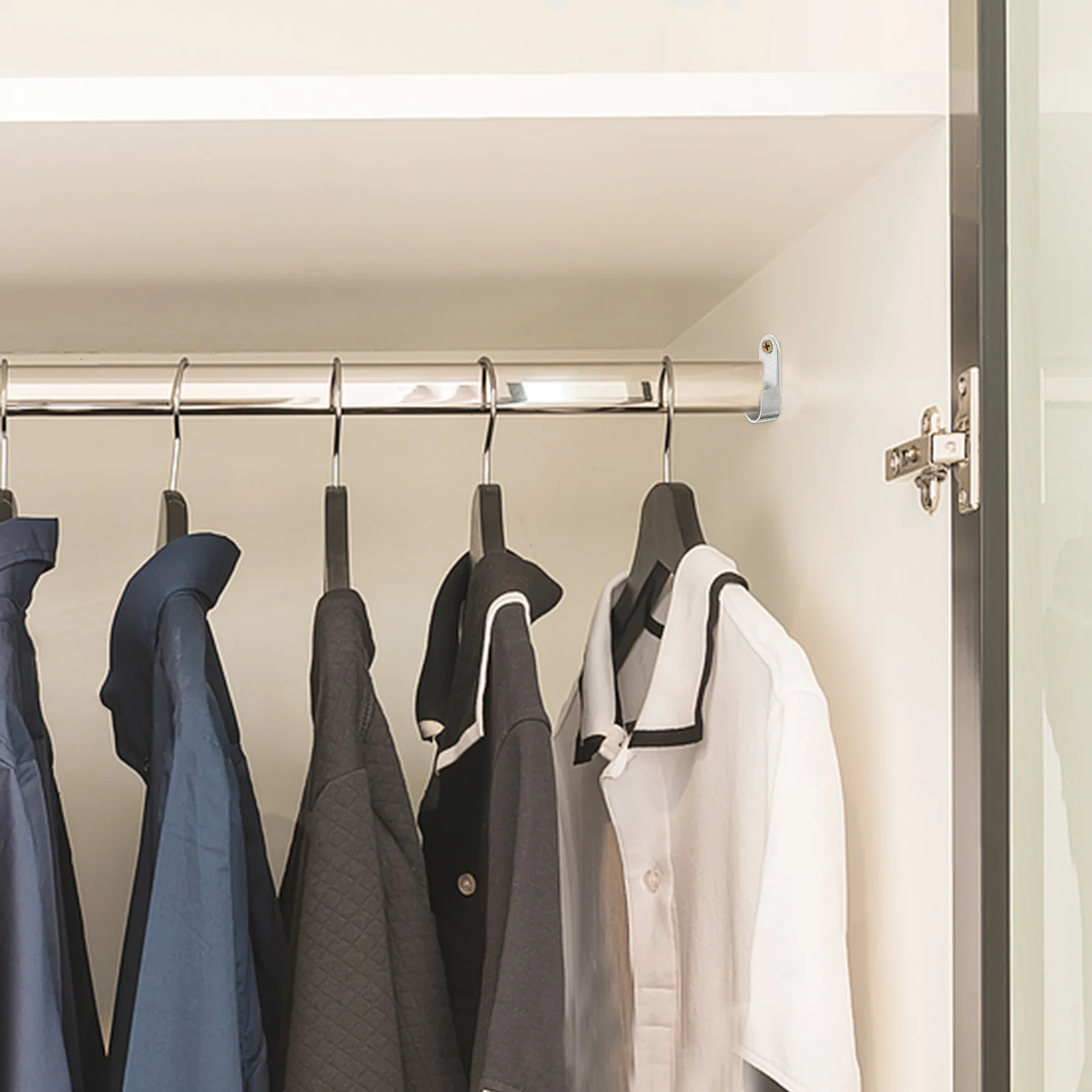 

12Pcs Closet Rod End Supports Oval Polished Chrome Rod Brackets Heavy Duty Wardrobe Pole Socket Holders Closet Pole Sockets